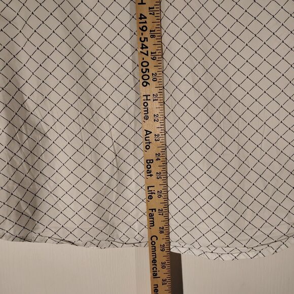 Armani Exchange A/X shirt mens M Medium white all over slim fit long sleeve - Picture 5 of 8